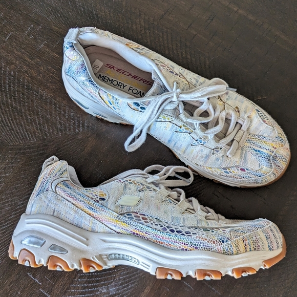 SKECHERS leather D LITES sneakers shoes 10 - Picture 2 of 10